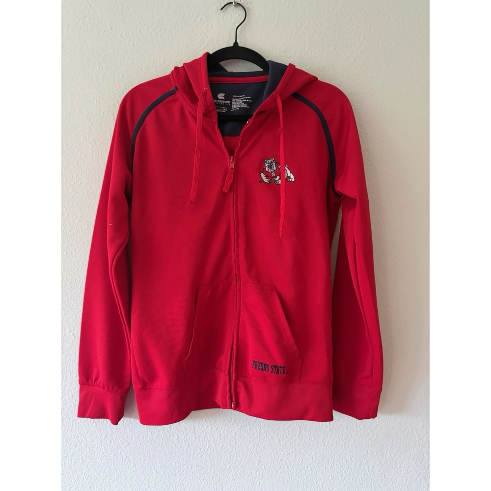 Colosseum Fresno State Full Zip Hoodie Embroidered Bulldog Size Large